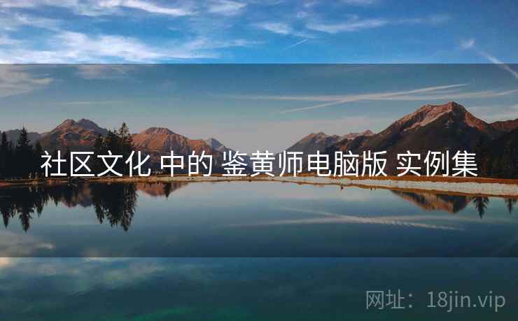社区文化 中的 鉴黄师电脑版 实例集
