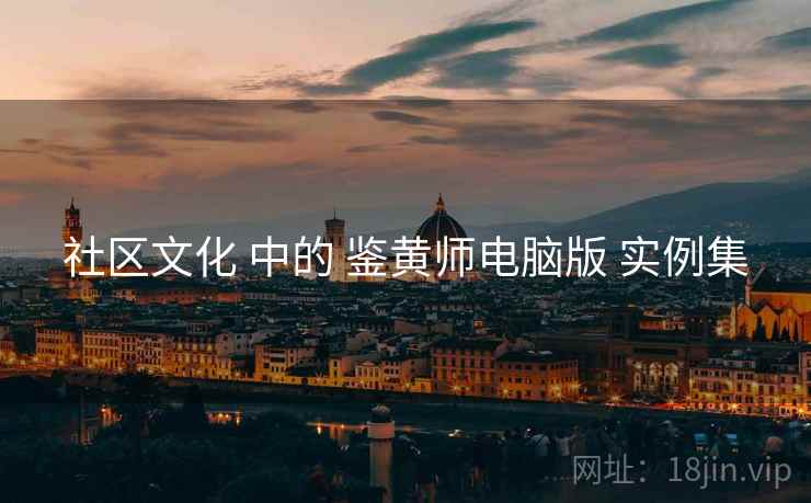 社区文化 中的 鉴黄师电脑版 实例集