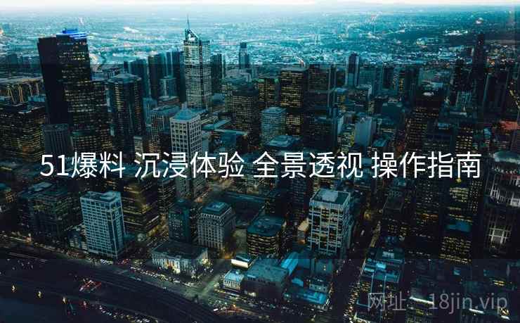 51爆料 沉浸体验 全景透视 操作指南