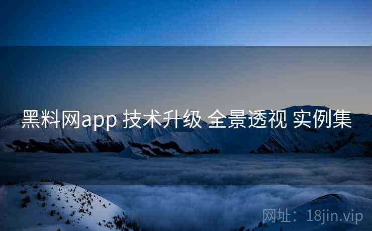 黑料网app 技术升级 全景透视 实例集