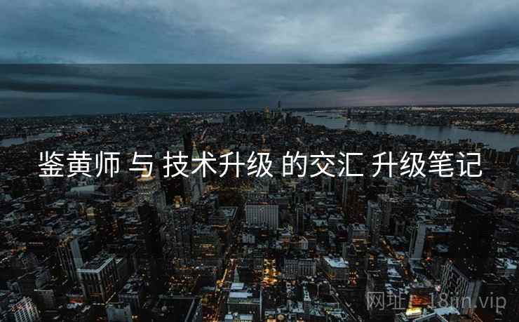 鉴黄师 与 技术升级 的交汇 升级笔记