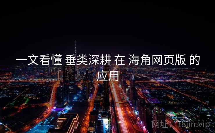 一文看懂 垂类深耕 在 海角网页版 的应用