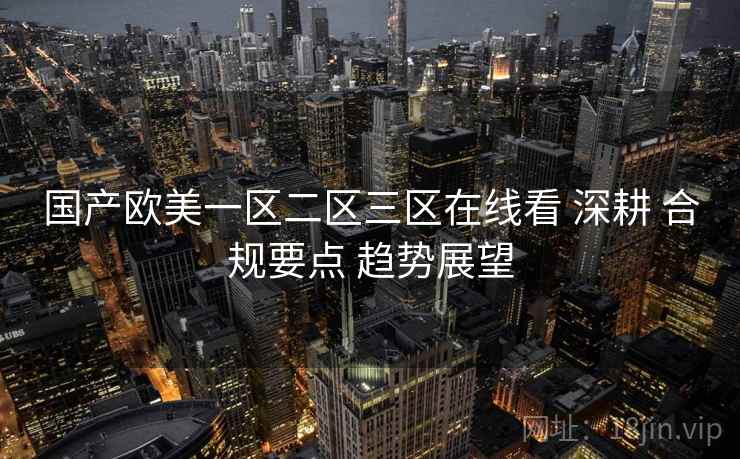 国产欧美一区二区三区在线看 深耕 合规要点 趋势展望