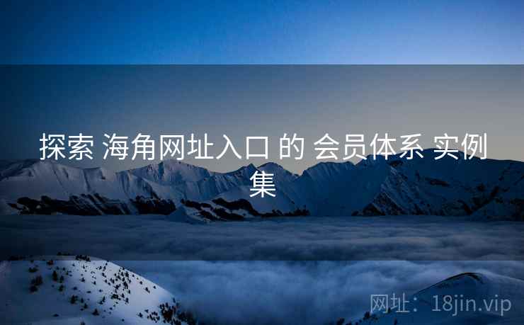 探索 海角网址入口 的 会员体系 实例集