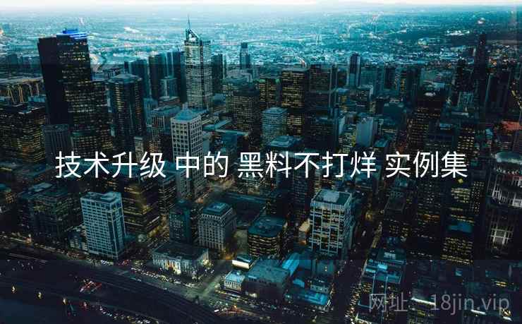 技术升级 中的 黑料不打烊 实例集