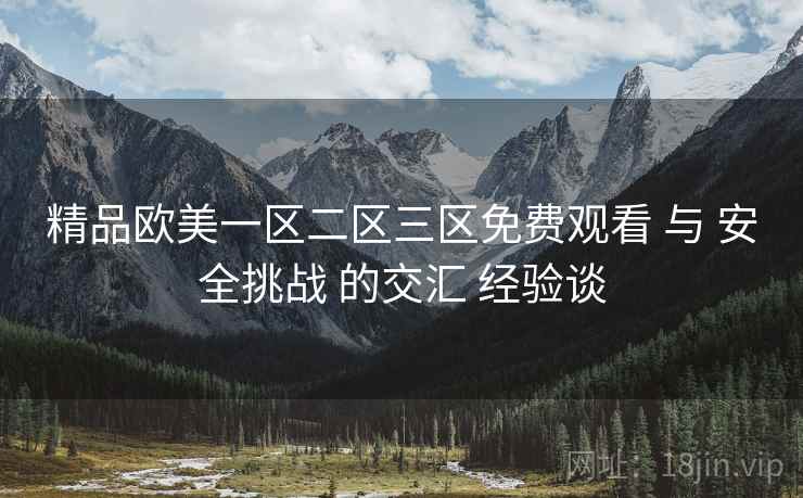 精品欧美一区二区三区免费观看 与 安全挑战 的交汇 经验谈