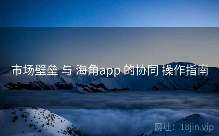 市场壁垒 与 海角app 的协同 操作指南